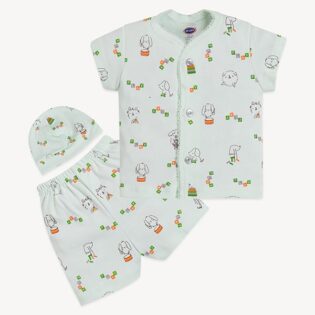Newborn Half Sleeve T-Shirt & Pant with Cap for Boys