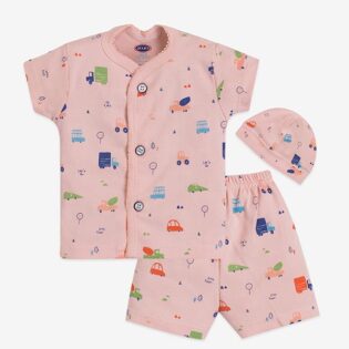 Half Sleeves T Shirt & Shorts with Cap for Baby Boy (Travel Theme Prints) - Image 13