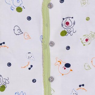 Newborn Cotton Suit Combo – Front Open with Cap - Image 3