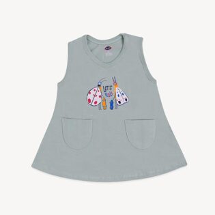 Baby Girl Cotton Frock with Pockets – Colorful Summer Designs - Image 2