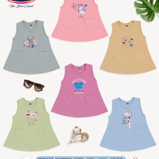 Baby Girl Cotton Frock with Pockets – Colorful Summer Designs - Image 14