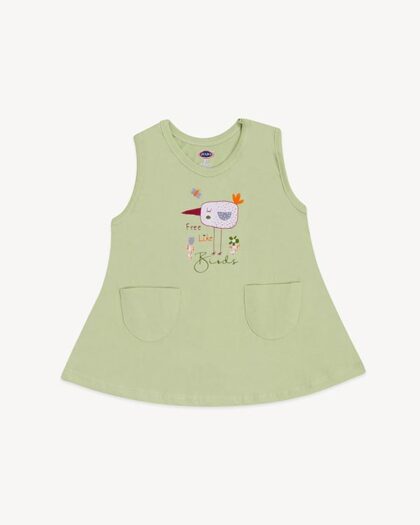 Baby Girl Cotton Frock with Pockets – Colorful Summer Designs