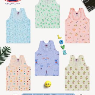 Baby Boys Sleeveless Cotton Vests Printed RN Tank Tops - Image 5