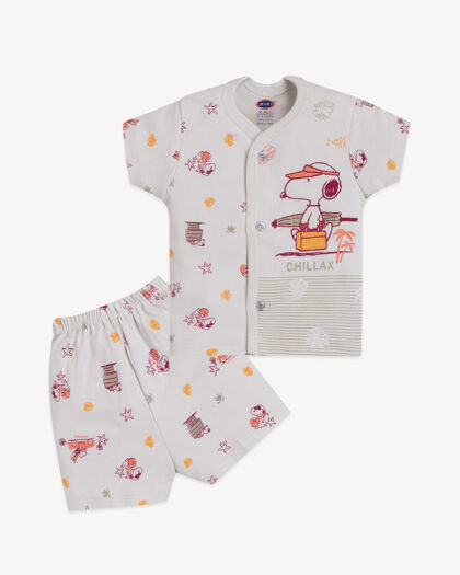 Chillax Beach Theme Printed T- Shirt & Shorts Combo for Baby Boy