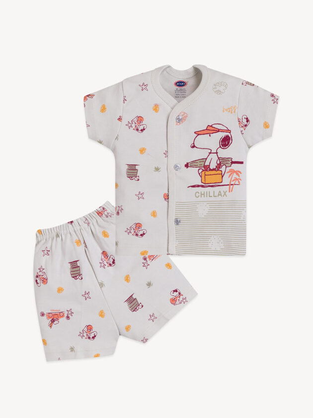 Chillax Beach Theme Printed T- Shirt & Shorts Combo for Baby Boy