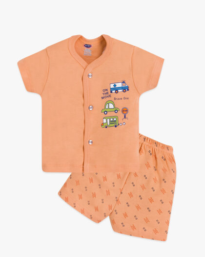 On The Move Baby Boys Cotton Suit – Half Sleeve Co-Ord