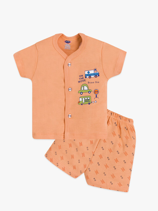 On The Move Baby Boys Cotton Suit – Half Sleeve Co-Ord
