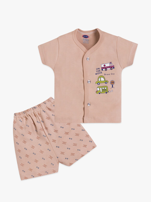 On The Move Baby Boys Cotton Suit – Half Sleeve Co-Ord - Image 4