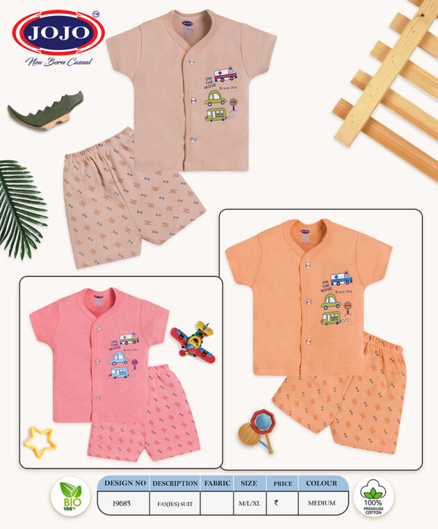 On The Move Baby Boys Cotton Suit – Half Sleeve Co-Ord - Image 5