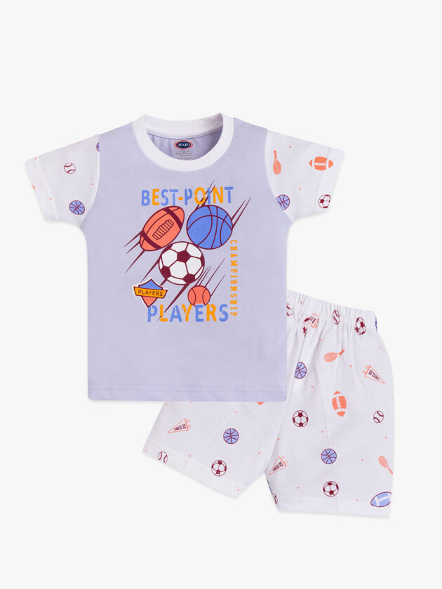 Best Point Players Baby Cotton Set – T-Shirt, Vest & Shorts Combo - Image 3