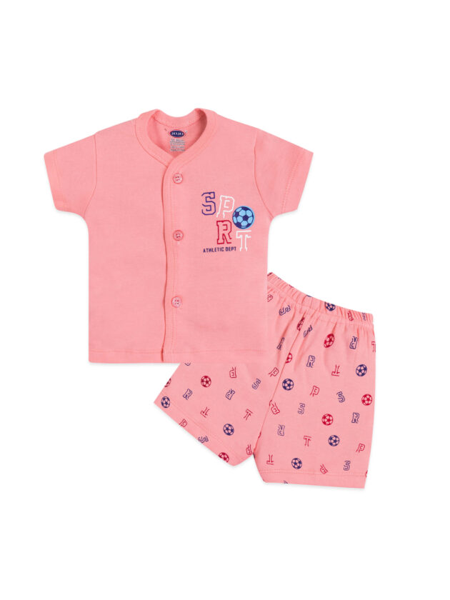 Casual Baby Suit with Football and Alphabet Pattern