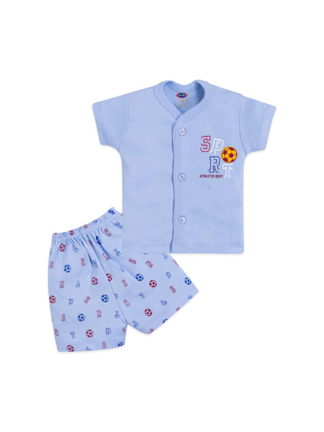 Casual Baby Suit with Football and Alphabet Pattern - Image 3