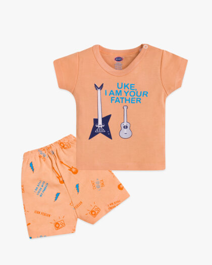 UKE I AM YOUR FATHER Guitar Printed Baby Cotton Set