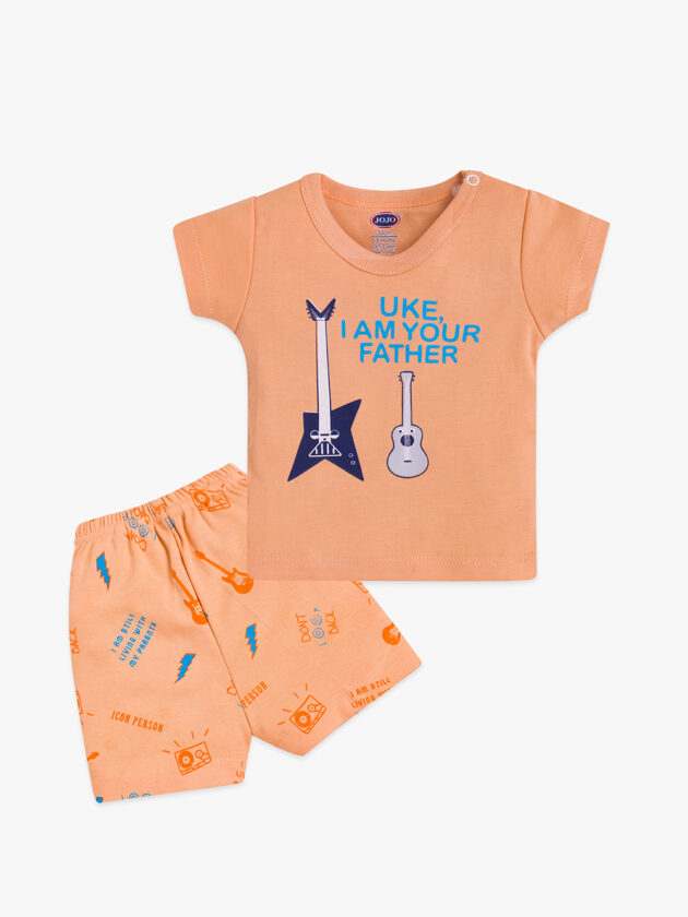 UKE I AM YOUR FATHER Guitar Printed Baby Cotton Set