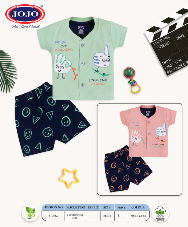 Funny Quote Cotton Baby Suit – Half Sleeve Shirt & Shorts - Image 4