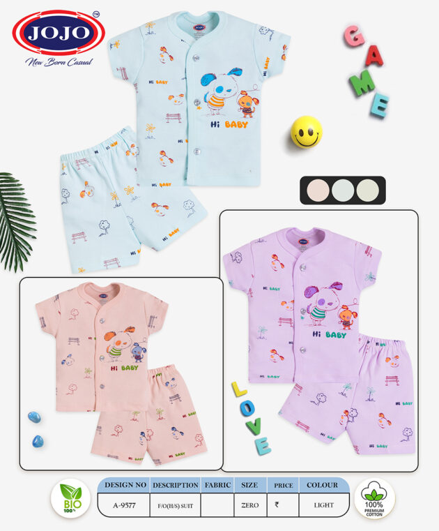 Hi Baby Cotton Suit – Puppy Print T-Shirt and Shorts Combo - Image 5