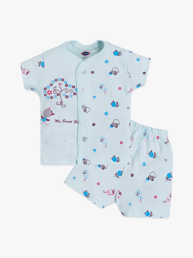 My Sweet Garden Baby Cotton Suit – Floral Print Tee & Shorts - Image 2