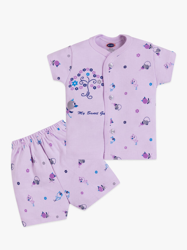 My Sweet Garden Baby Cotton Suit – Floral Print Tee & Shorts - Image 3