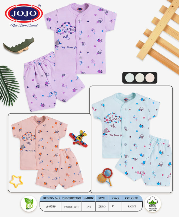 My Sweet Garden Baby Cotton Suit – Floral Print Tee & Shorts - Image 5