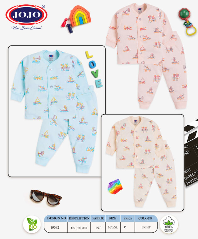 Casual Cotton Suit Set with Boat Patterns - Image 5