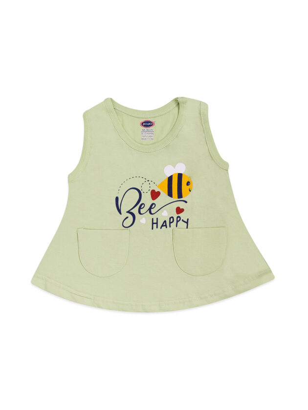 Girls Cotton Pocket Frock - Cute Slogan Prints for Baby Girls - Image 5