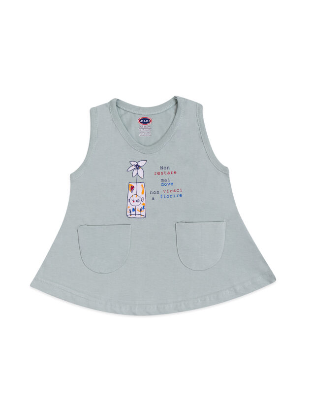 Girls Cotton Pocket Frock - Cute Slogan Prints for Baby Girls - Image 6