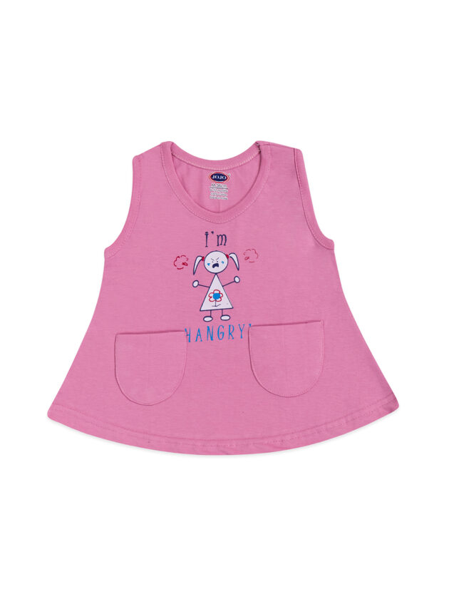 Girls Cotton Pocket Frock - Cute Slogan Prints for Baby Girls - Image 7