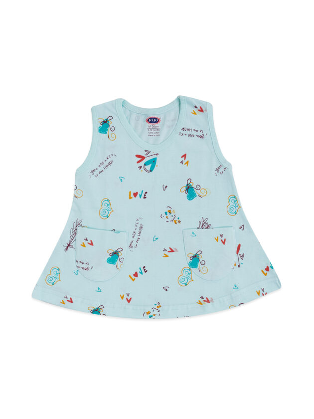 Toddler Cotton Frock for Girls - Summer Outfit with Pockets - Image 2