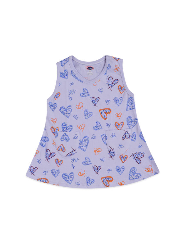 Printed Summer Frock for Baby Girls – Soft Cotton, 2 Front Pockets - Image 6