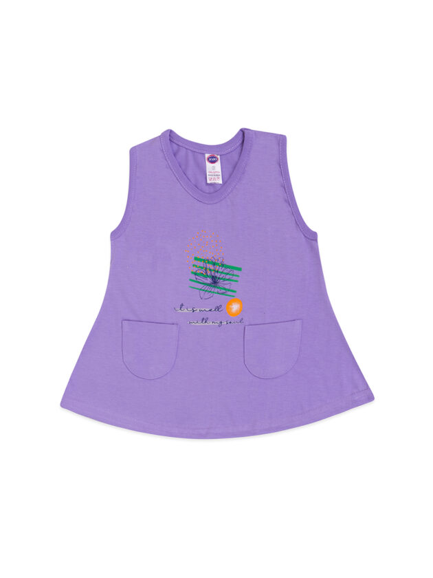 Printed Baby Girl Cotton Frock with Fun Cartoon Designs - Image 7