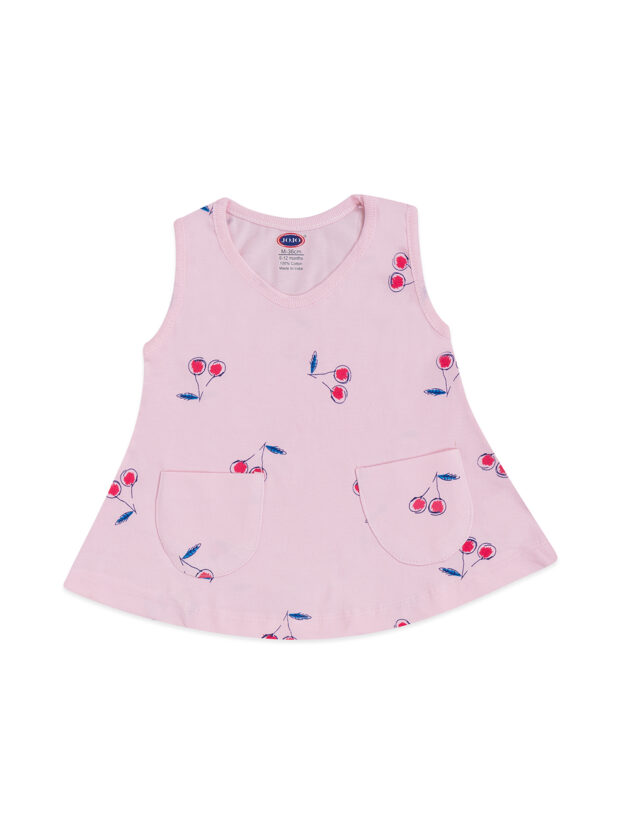 JoJo Cute Cartoon Frock for Girls – Sleeveless Dress with Pockets - Image 5