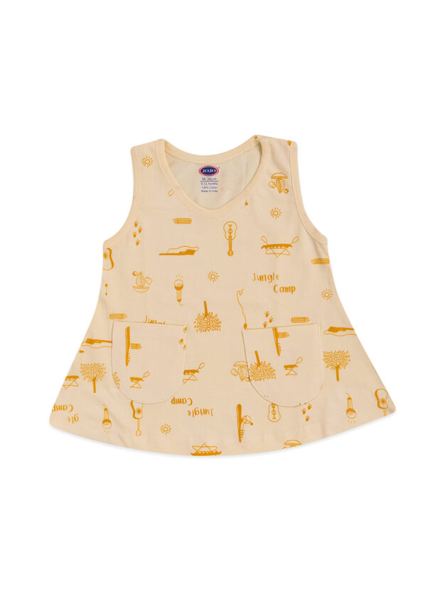 JoJo Cute Cartoon Frock for Girls – Sleeveless Dress with Pockets - Image 6