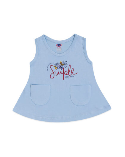 JoJo Cotton Pocket Frock for Girls – Cherry, Heart & Peaches Print