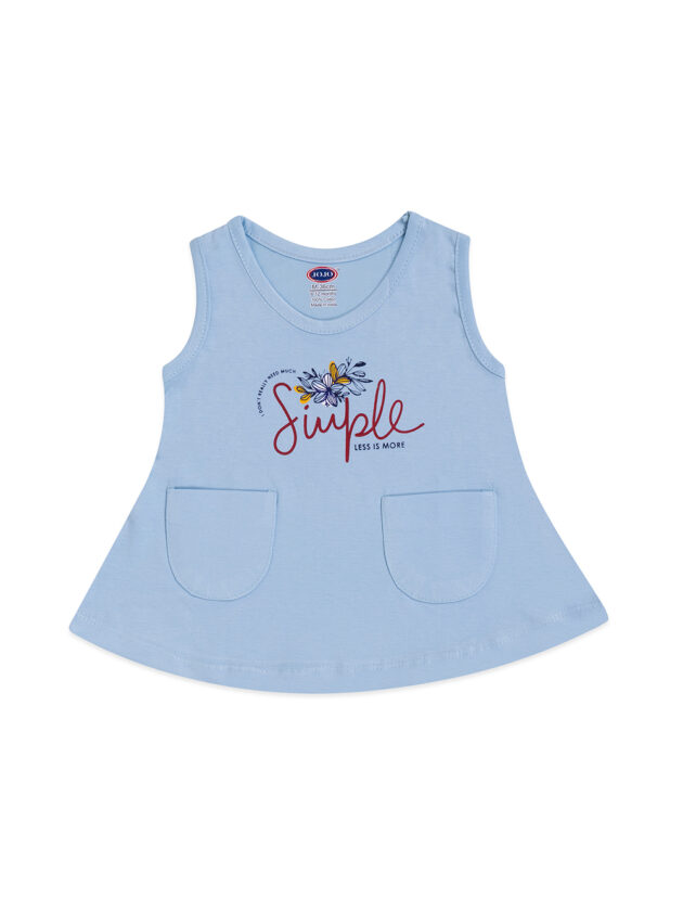 JoJo Cotton Pocket Frock for Girls – Cherry, Heart & Peaches Print