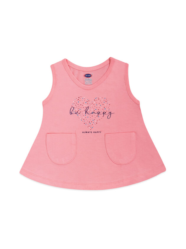 JoJo Cotton Pocket Frock for Girls – Cherry, Heart & Peaches Print - Image 5
