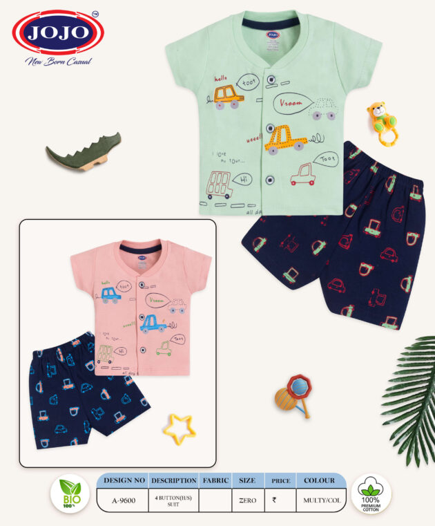 New Born Casual Four Button Half Sleeve Suit - Image 4