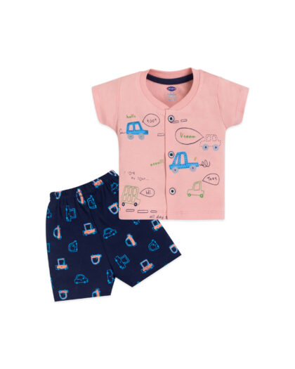 New Born Casual Four Button Half Sleeve Suit