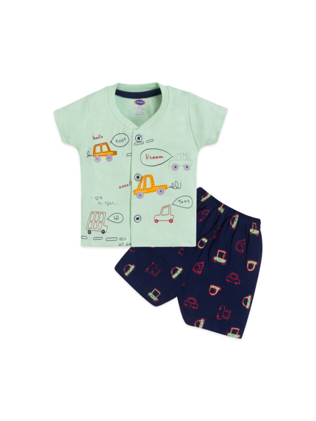New Born Casual Four Button Half Sleeve Suit - Image 3