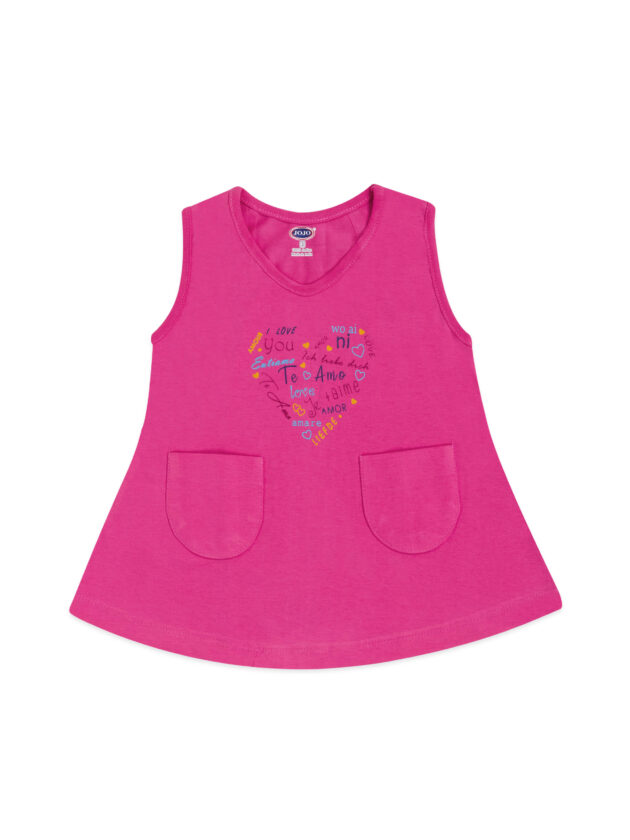 Pocket Frock with Cute Birds and Alphabets - Image 3