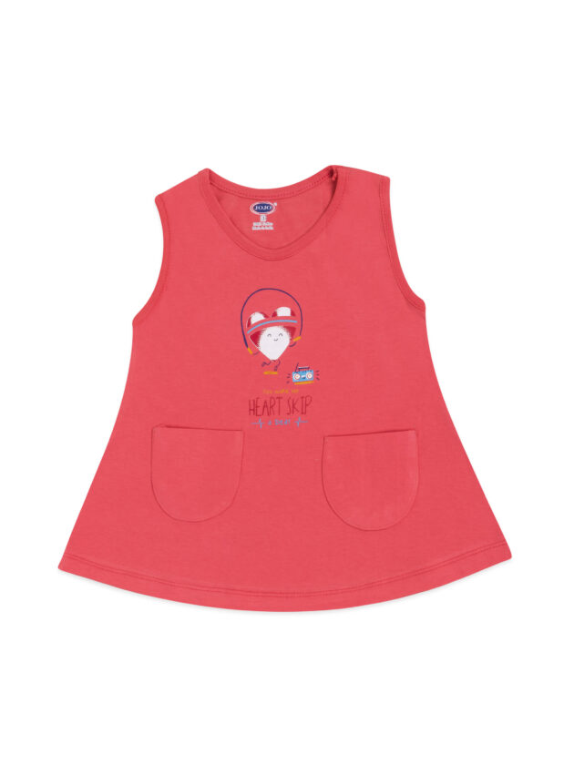 Pocket Frock with Cute Birds and Alphabets - Image 4