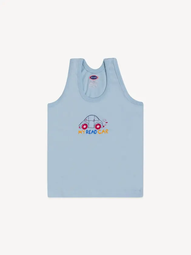 Cotton Sleeveless Vest for Baby Boys - Cartoon Print Tank Tops - Image 4