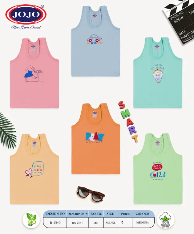 Cotton Sleeveless Vest for Baby Boys - Cartoon Print Tank Tops - Image 8