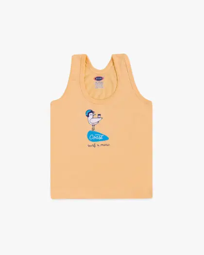 JoJo Boys Cotton Vest - Cartoon Print Sleeveless Tank Top