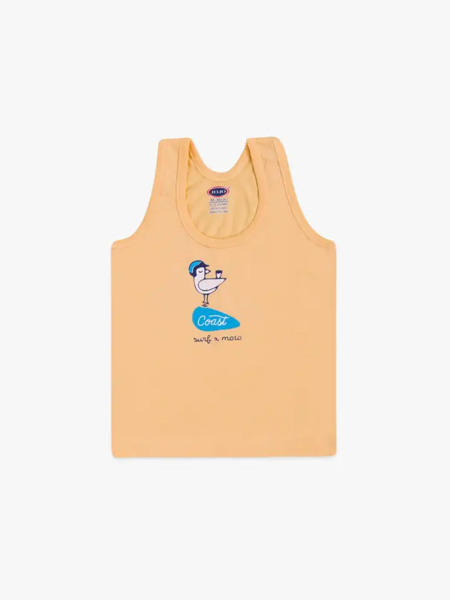 JoJo Boys Cotton Vest - Cartoon Print Sleeveless Tank Top