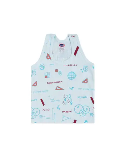 JoJo Boys Cotton Vest – Alphabet & Shapes Print Sleeveless Tank