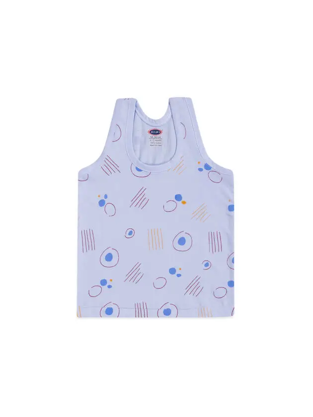 JoJo Boys Cotton Vest – Alphabet & Shapes Print Sleeveless Tank - Image 6