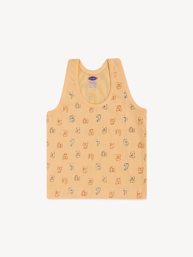Cotton Printed RN Vest for Baby Boy – Music, Numbers, Fruit & Car Theme