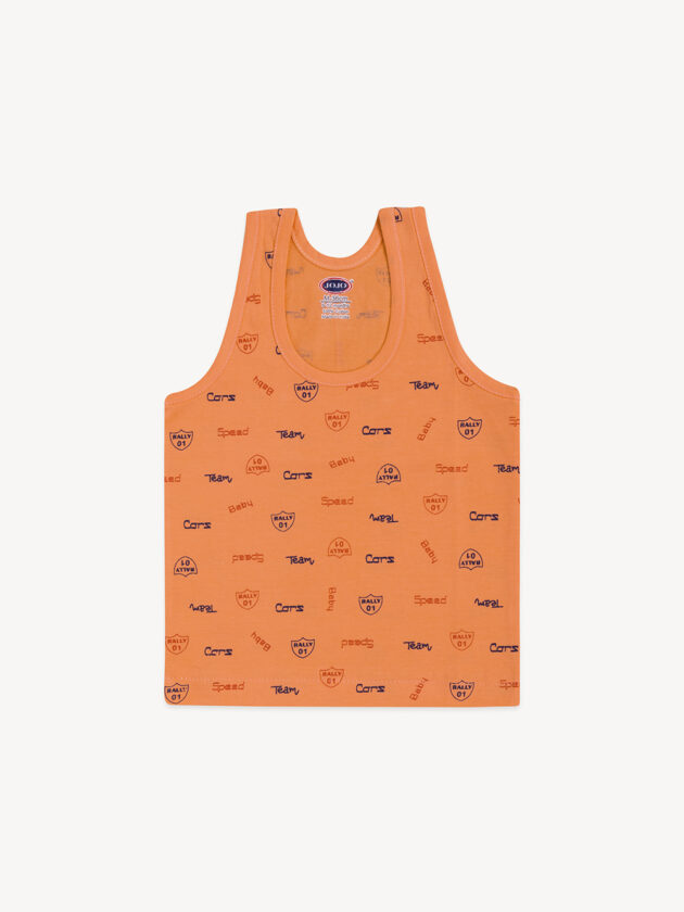 Cotton Printed RN Vest for Baby Boy – Music, Numbers, Fruit & Car Theme - Image 5