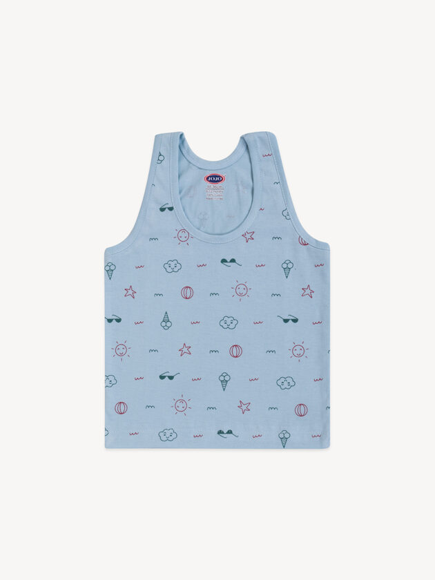 Cotton Printed RN Vest for Baby Boy – Music, Numbers, Fruit & Car Theme - Image 7