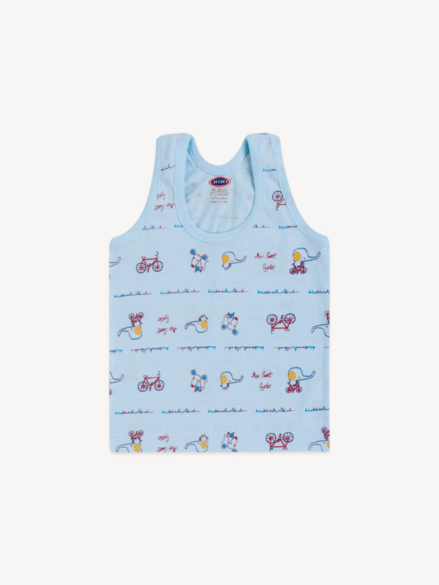 Cotton Vest for Baby Boy - Bicycle, Duck & Cartoon Print RN Tank Tops - Image 2